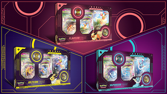 Pokémon TCG: Vaporeon VMAX, Jolteon VMAX, and Flareon VMAX
