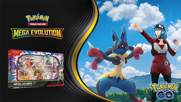 Celebrate the Pokémon TCG: Mega Lucario ex Figure Collection with Pokémon GO Celebrate the Pokémon TCG: Mega Lucario ex Figure Collection with Pokémon GO