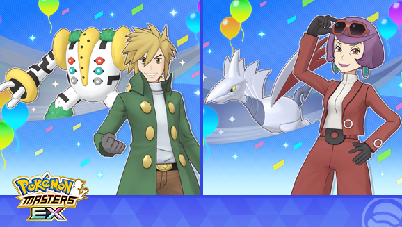 Palmer & Regigigas and Argenta & Skarmory in Pokémon Masters EX