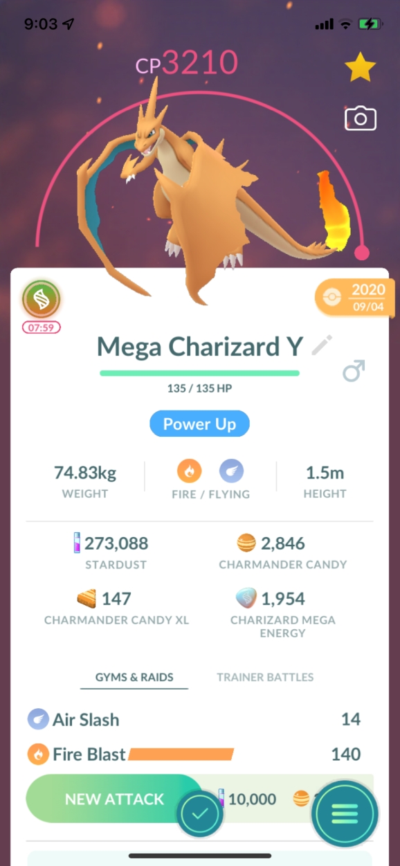 Mega Evolution concept in Pokemon GO