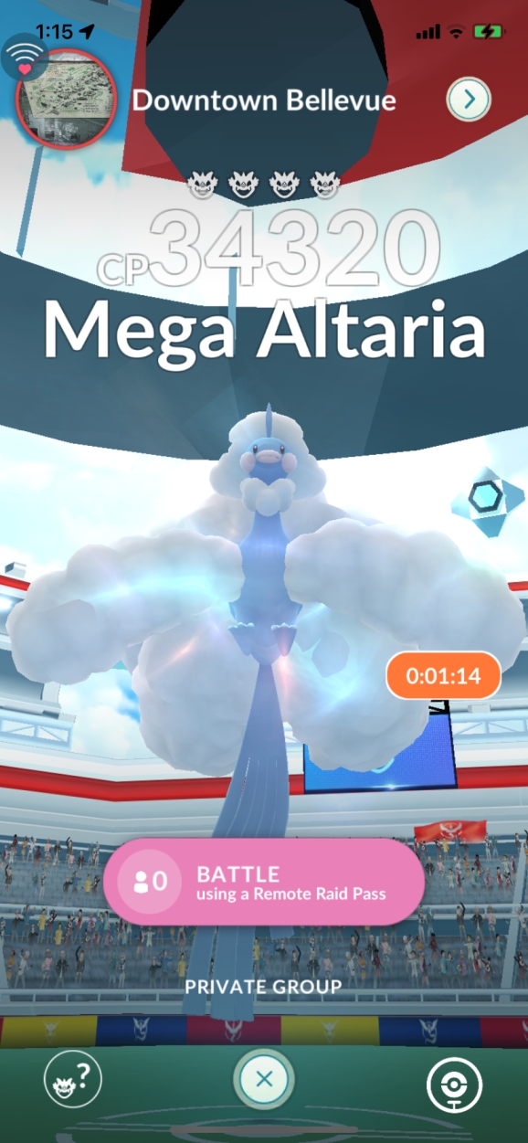 Mega Evolution concept in Pokemon GO