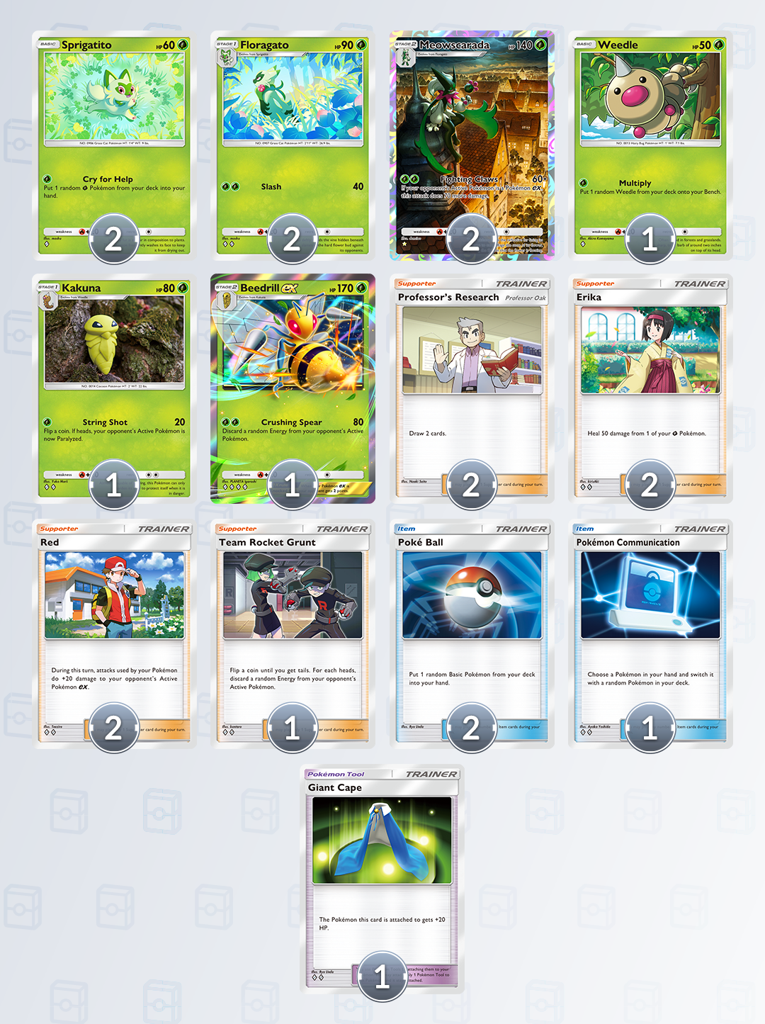 Professor's Research (Oak) Holo Rare #2 – Pokémon TCG Pocket Deluxe EX – English, Lightly Played