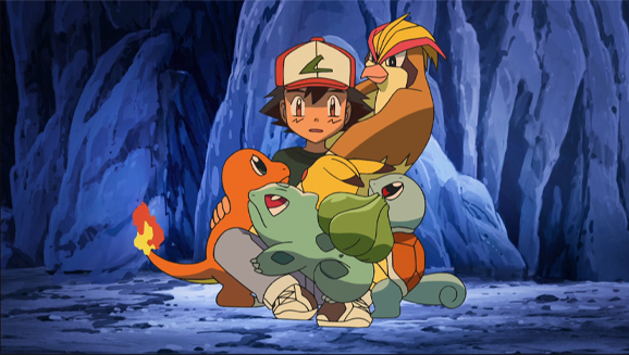 Pokemon Pikachu and Pokemon Trainer Ash Use the Kalos Pokedex and