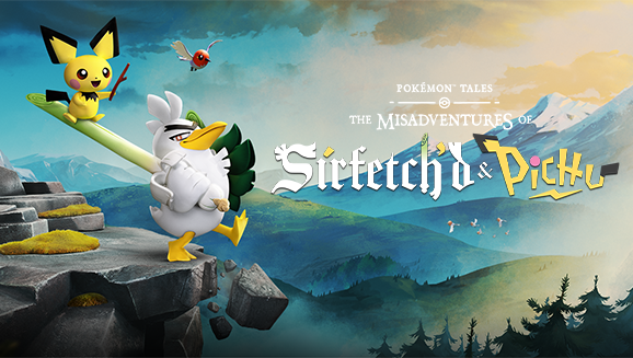 Pokémon Tales - Sirfetch'd dan Pichu dalam official art terbaru
