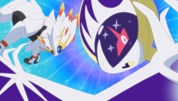 Legendary Pokemon Solgaleo and Lunala In The Alola Region - The