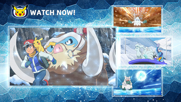 Watch Ash Face Snowy Weather and Ice-type Pokémon in Episodes on Pokémon TV