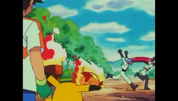 La Team Rocket met le feu