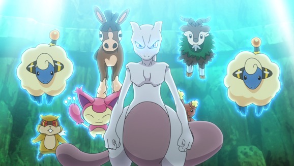 ◓ Anime Pokémon Journeys (Pokémon Jornadas) • Episódio 46: Batalhando e  Capturando! O Renascimento de Mewtwo