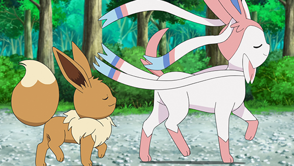 ◓ Anime Pokémon Journeys (Pokémon Jornadas Supremas) • Episódio 105: Eevee  e Sylveon! Encontros e Reencontros!!